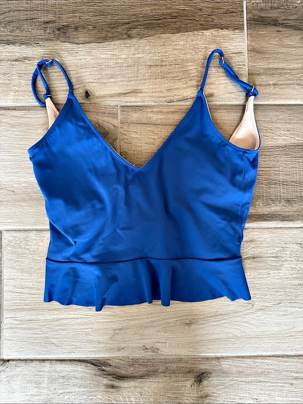 Kortni Jeane M peplum swim top